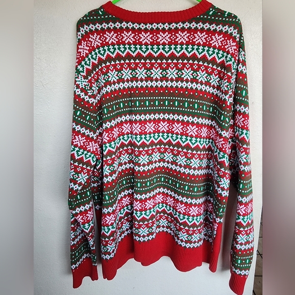 Alex Stevens Gonna Party Ugly Christmas Sweater Knit Jacquard Fair Isle Men's - Picture 5 of 5